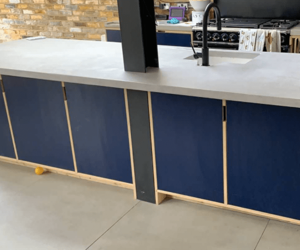 microcement kitchen worktop
